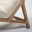 Mercana Pierre Beige Fabric Upholstered Armless Chaise Lounge Chair Clearance