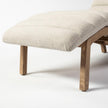 Mercana Pierre Beige Fabric Upholstered Armless Chaise Lounge Chair Clearance