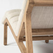 Mercana Pierre Beige Fabric Upholstered Armless Chaise Lounge Chair Clearance