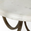 Mercana Reinhardt Round Glass Top Metal and Marble Detail End/Side Table