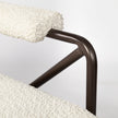 Mercana Vicunya Cream Fabric W/Gun Metal Gray Metal Frame Accent Chair
