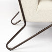 Mercana Vicunya Cream Fabric W/Gun Metal Gray Metal Frame Accent Chair