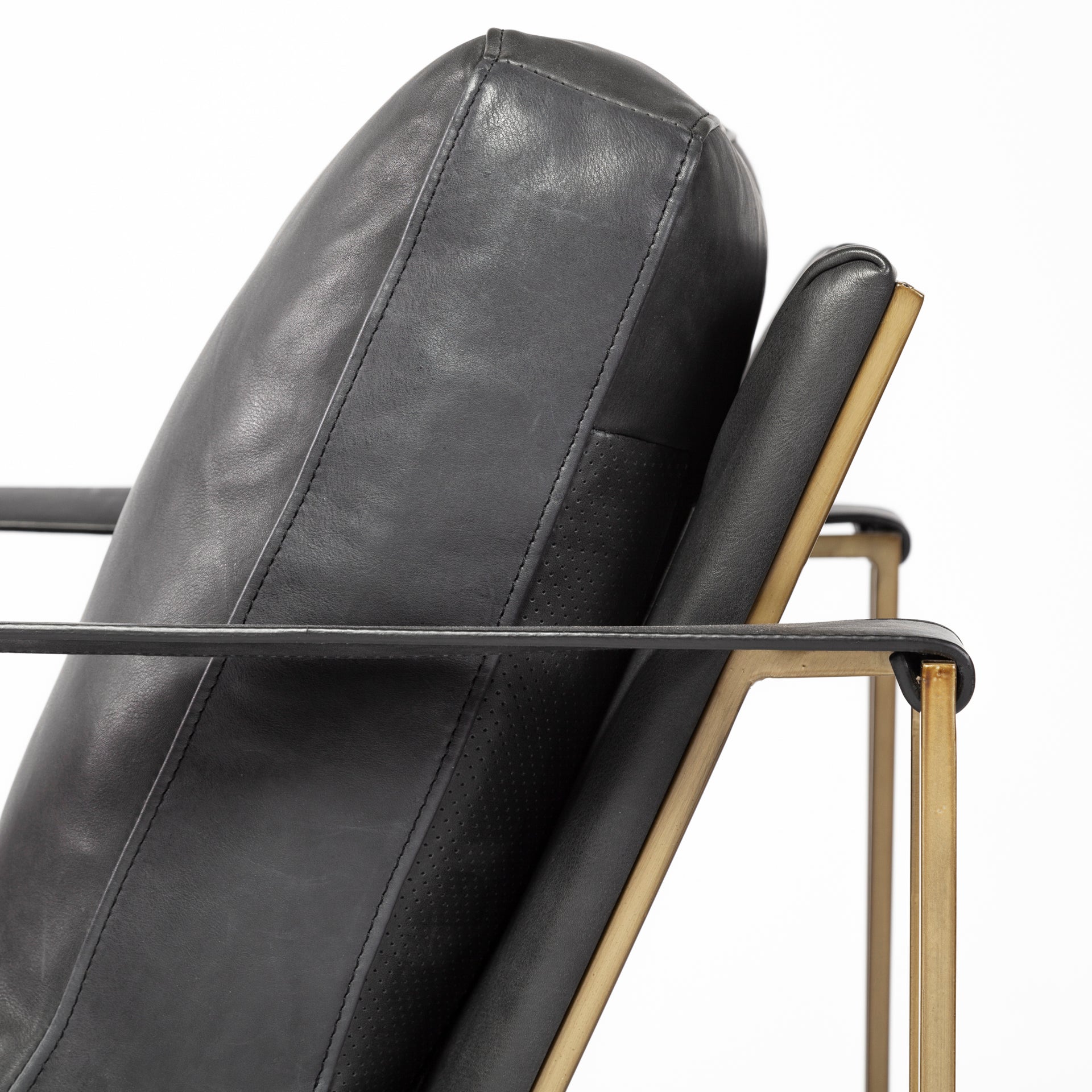 Mercana Watson Gold Metal Frame Accent Chair