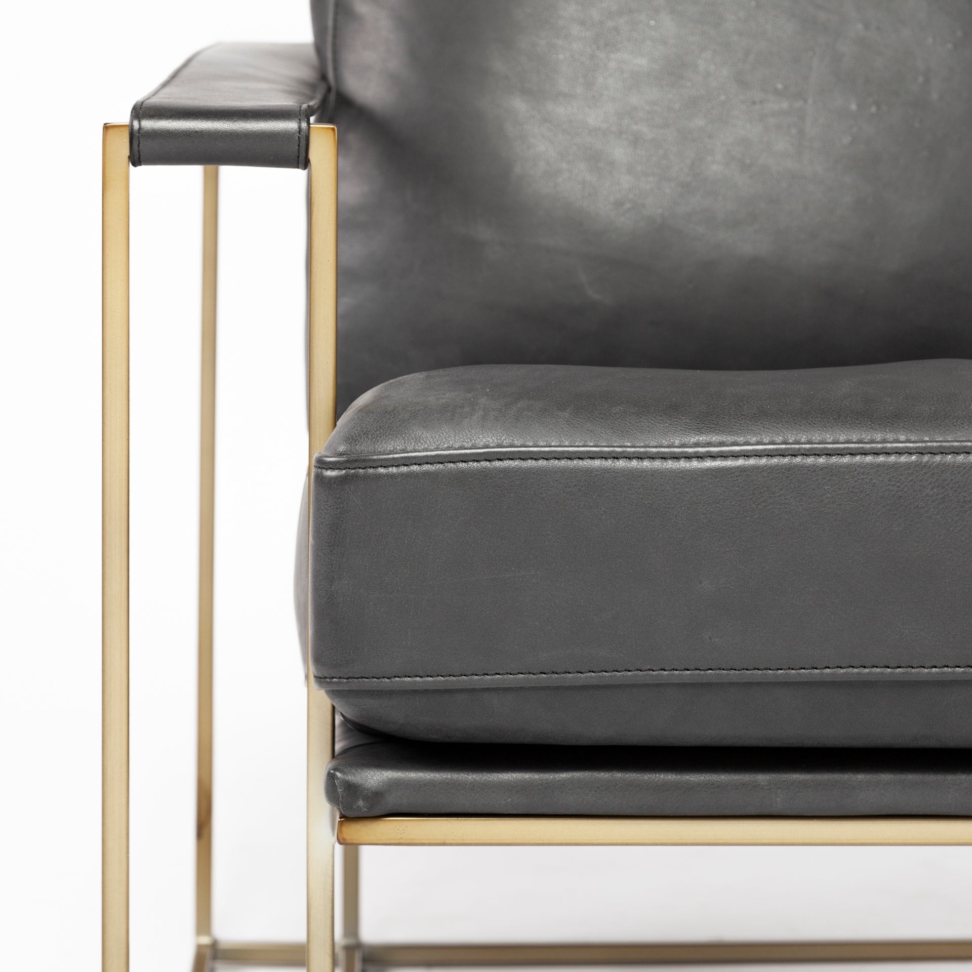 Mercana Watson Gold Metal Frame Accent Chair