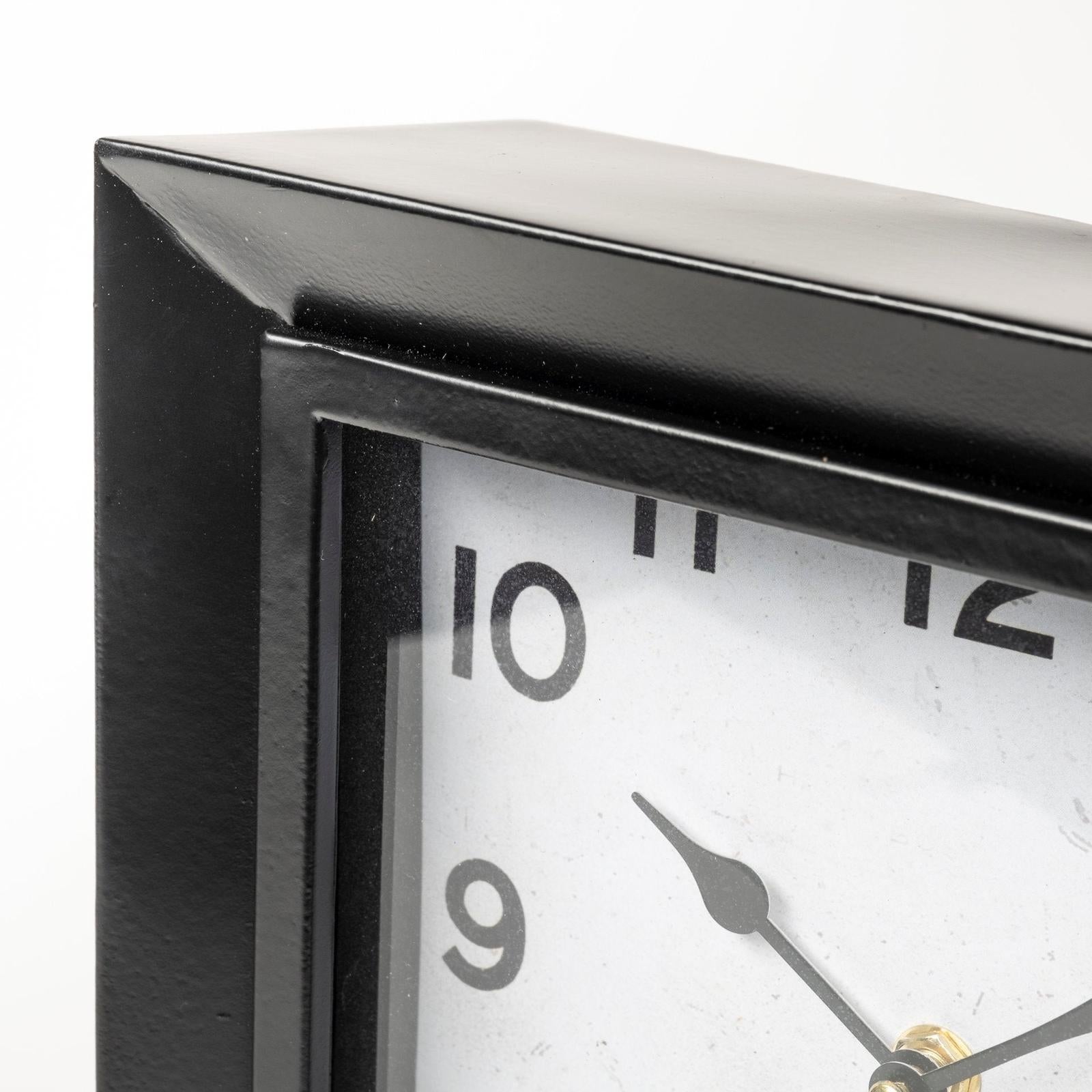 Mercana Ralph Black Metal Table Clock