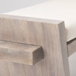 Mercana Elaine Brown Wood Upholstered Cream Seat Entryway Bench Clearance