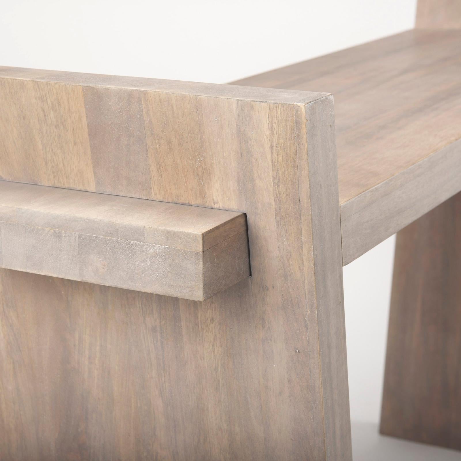 Mercana Elaine Brown Wood Angled Leg Console Table Clearance