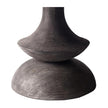 Mercana Crossman Dark Brown/Gray Solid Wood Base W/ Round Glass Top Dining Table