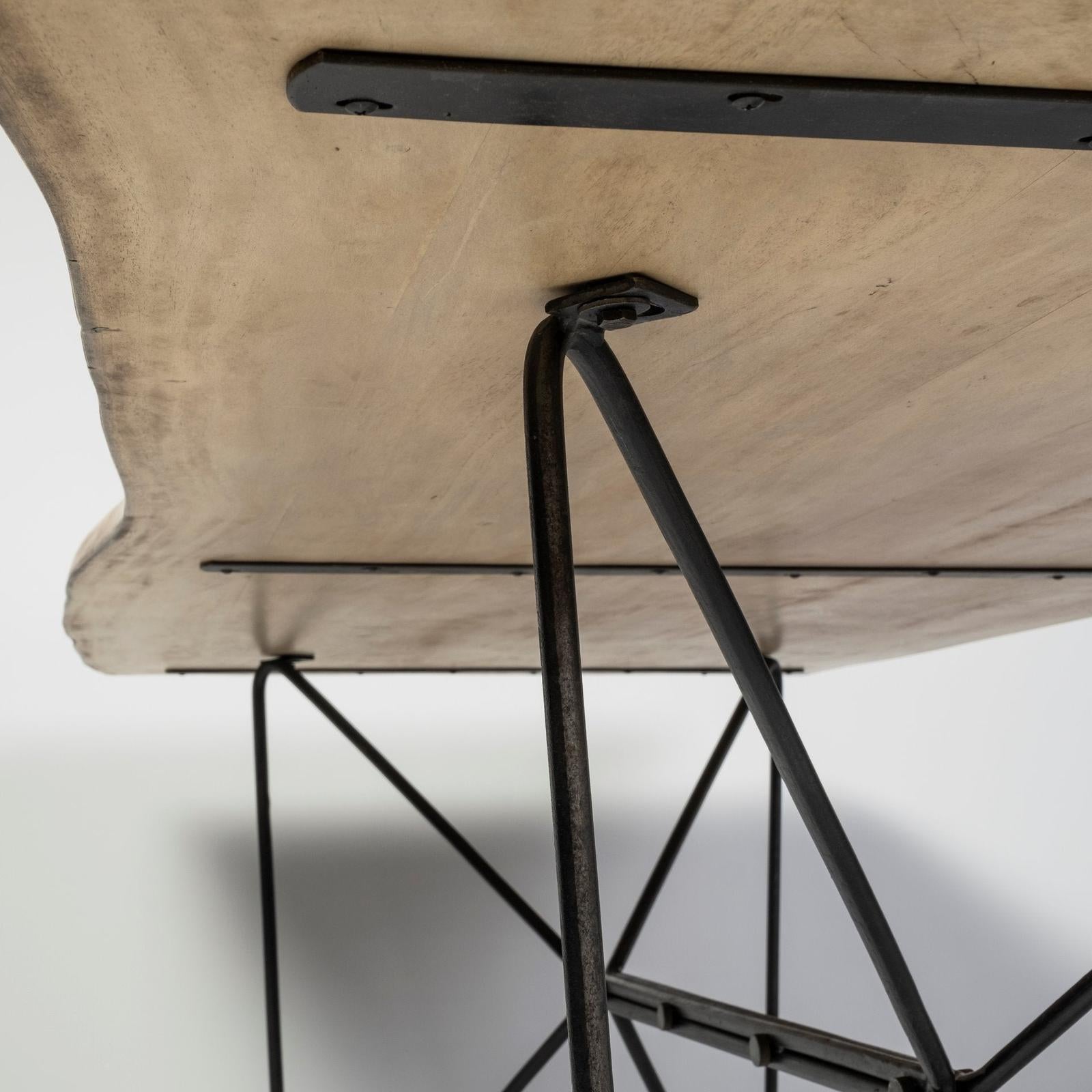 Mercana Papillion Rectangular Metal Base Dining Table Clearance