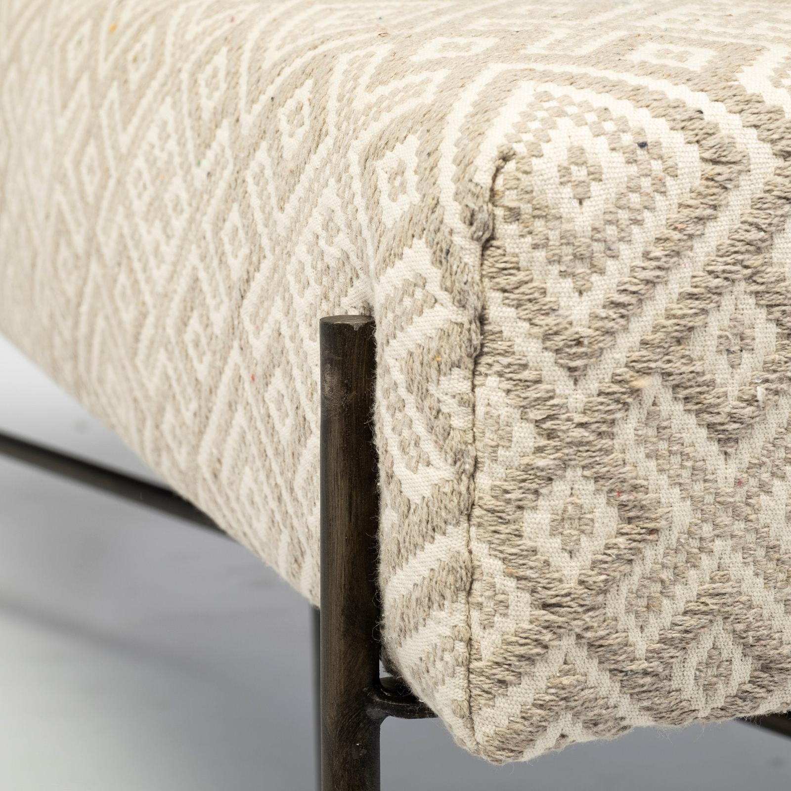 Mercana Avery Upholstered Seat With Metal Base Accent Bench