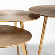 Mercana Reva Gold Round Top Cast Aluminum Accent Table
