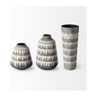 Mercana Delaney Large Gray Patterned Ceramic Vase Clearance