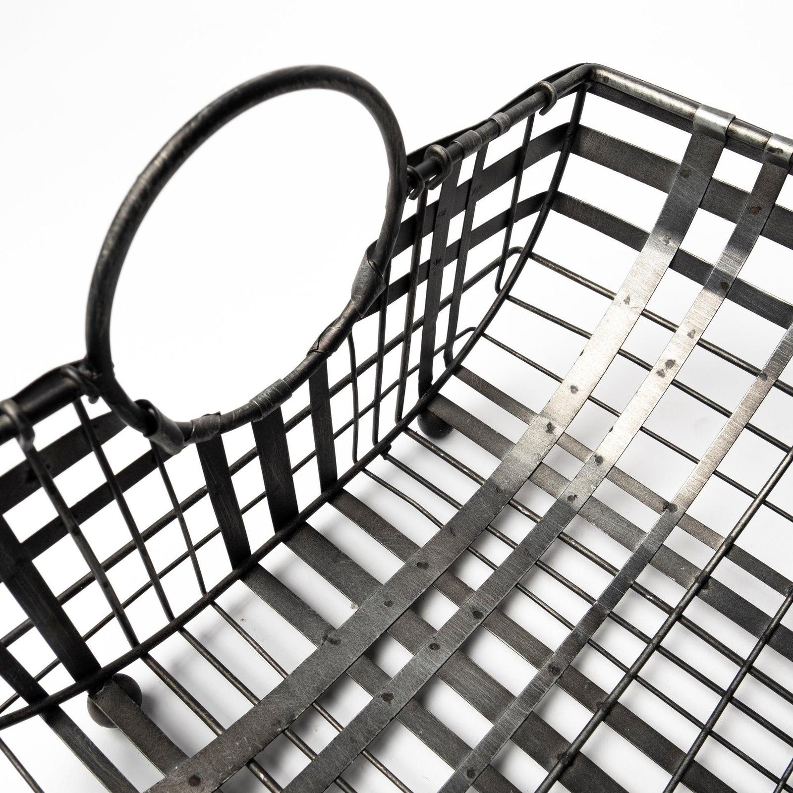 Mercana Kenneth Gray Metal Baskets- Set of 2 Clearance