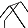 Mercana Leopold Black Metal Wooden Base Table Candle Holders - Set of 2
