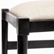 Mercana Trixie Black Wooden Base w/ Dark Taupe Fabric Seat Dining Chair