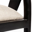 Mercana Trixie Black Wooden Base w/ Dark Taupe Fabric Seat Dining Chair