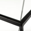Mercana Arya Black Rectangular Glass Top Iron Frame Accent Table- Set of 2
