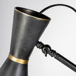 Mercana Eris Black/Brass Metal Cone Shade Floor Lamp