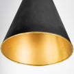 Mercana Eris Black/Brass Metal Cone Shade Floor Lamp
