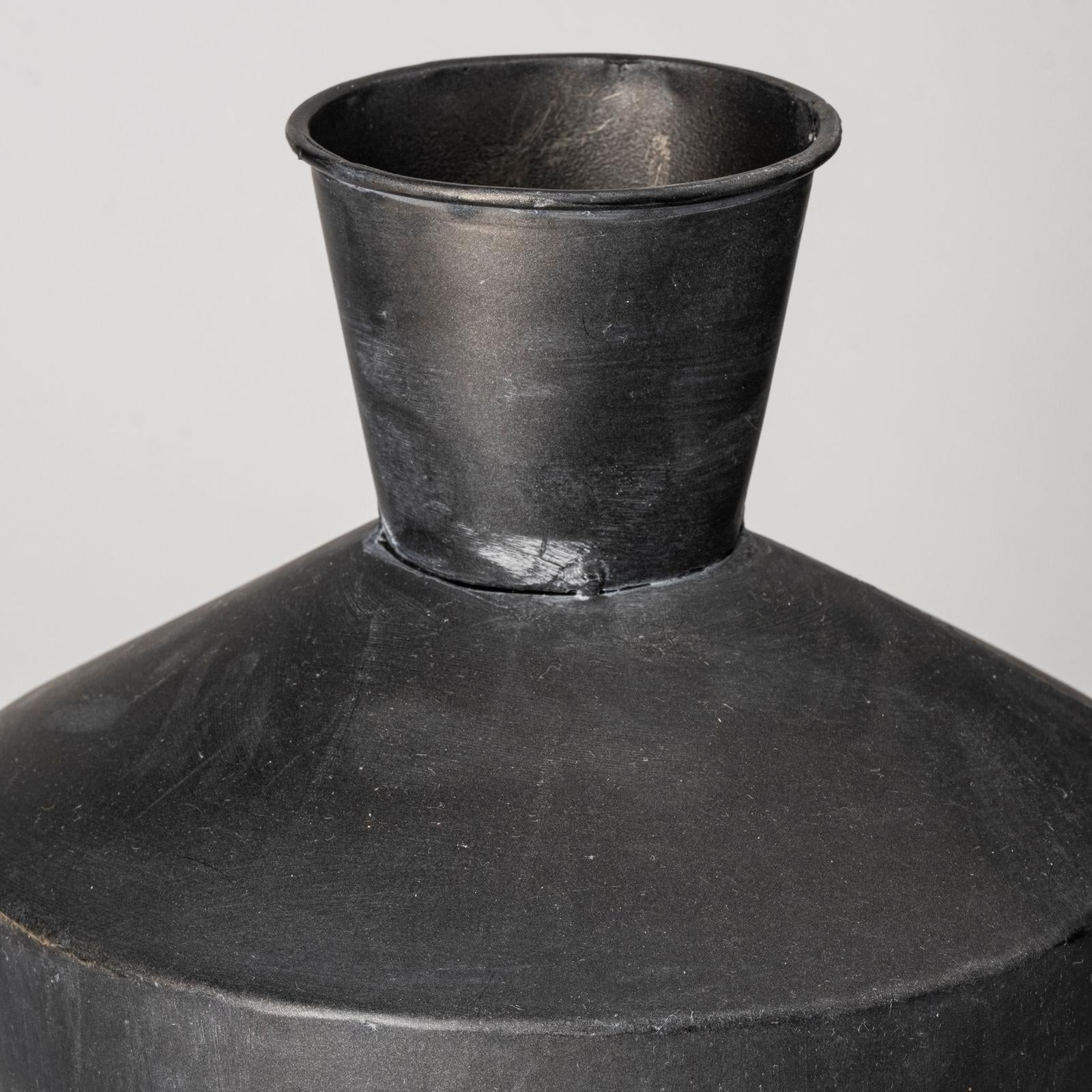 Mercana Asher Black Metal Urns - Set of 2