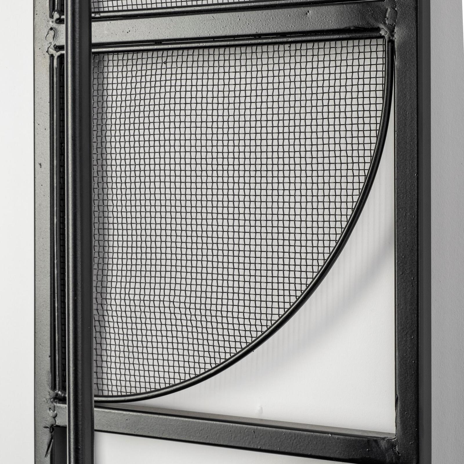 Mercana Navin Black Metal Body White Fabric Shade Rectangular Wall Sconce
