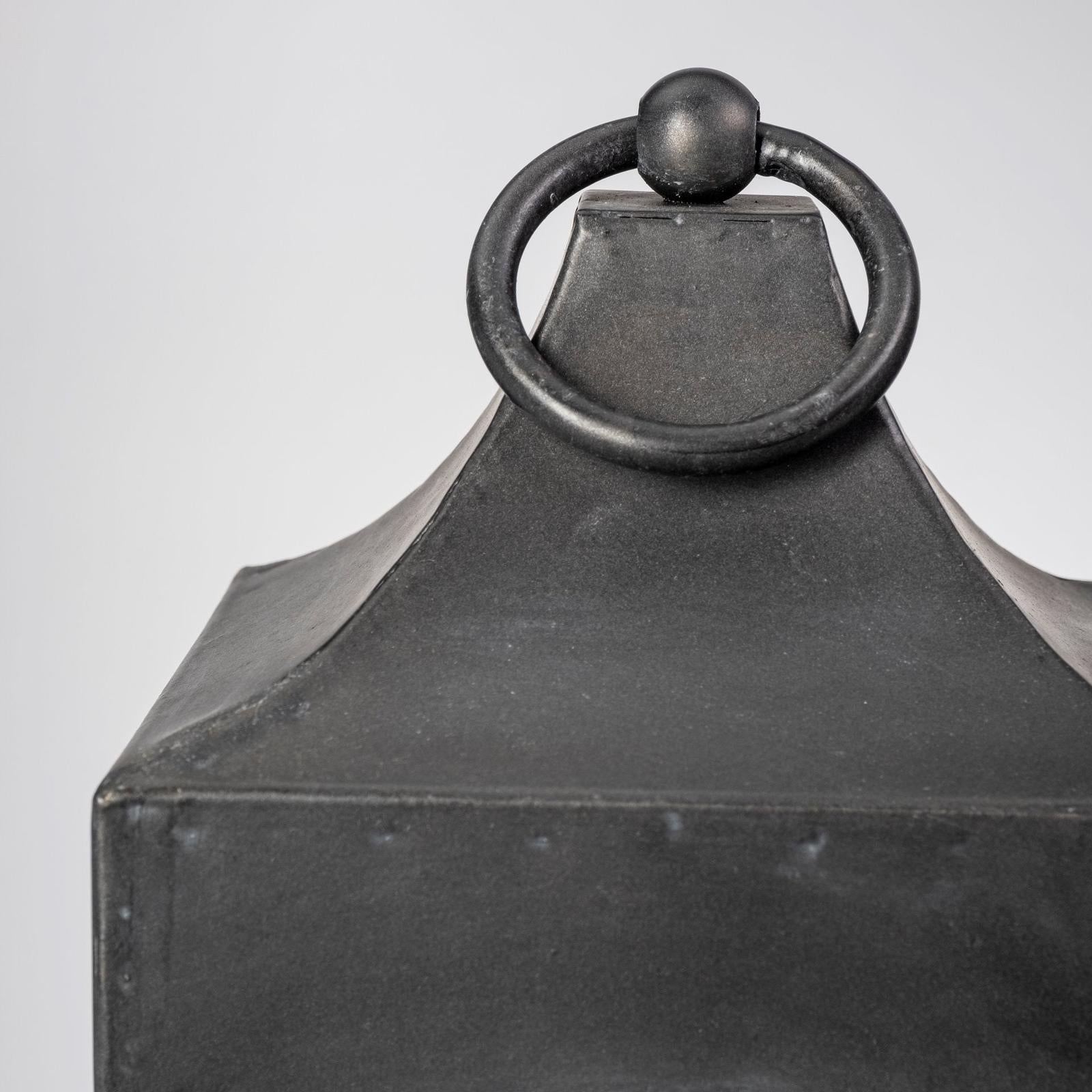 Mercana Ina Charcoal Metal Candle Holder Lantern