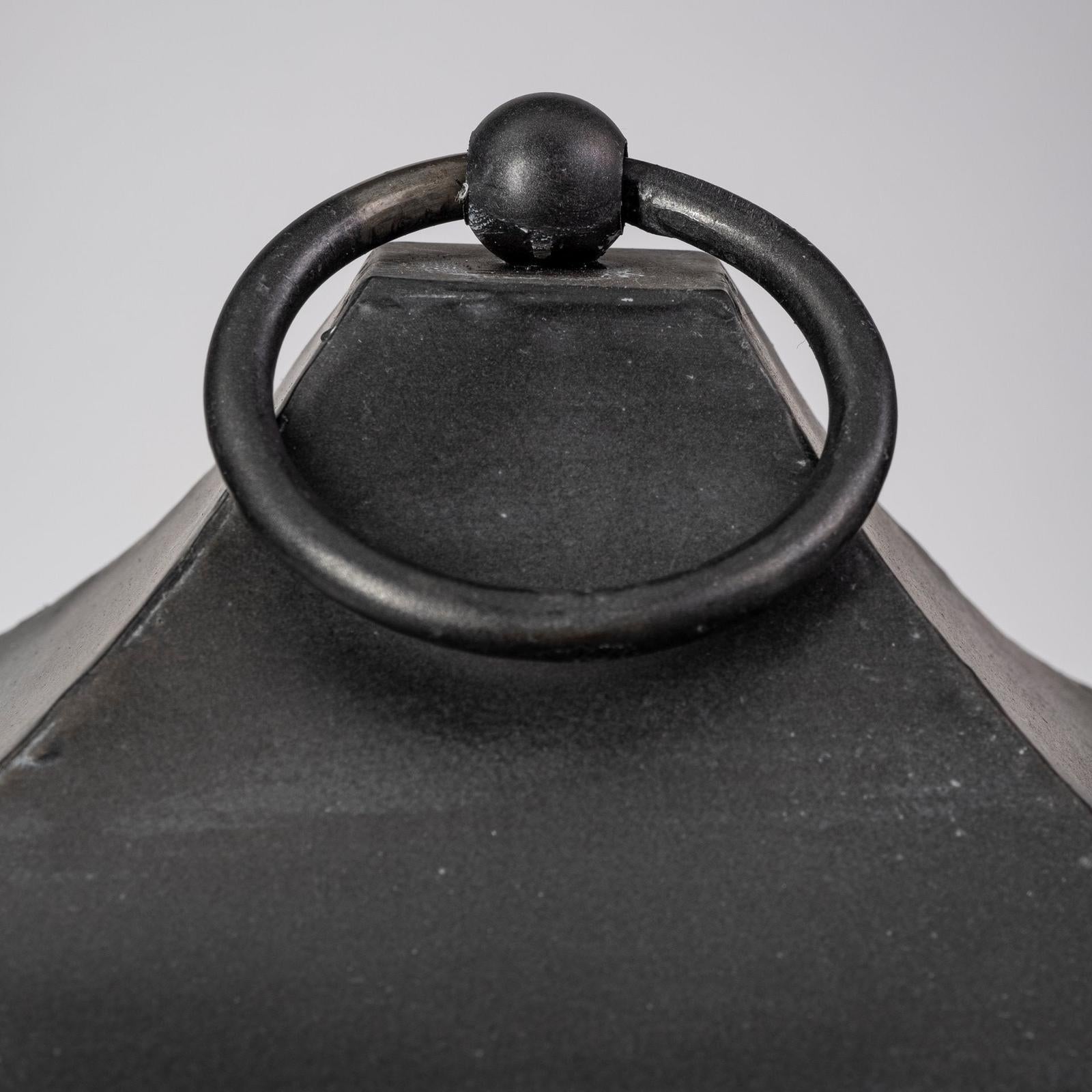 Mercana Ina Charcoal Metal Candle Holder Lantern
