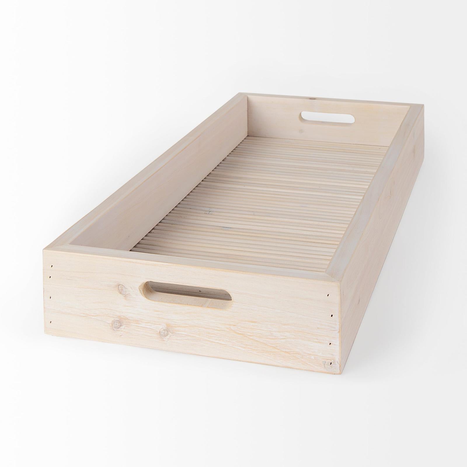 Mercana Horatio Natural Wood Rectangular Serving Tray