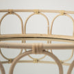 Mercana Leona Natural Wicker Woven Mirrored Base Nesting Trays- Set of 2 Clearance