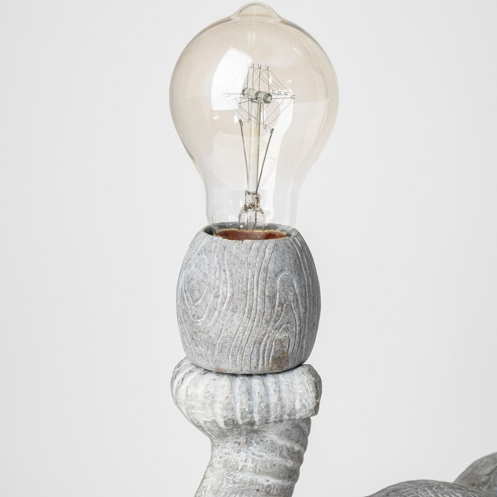 Mercana Tantor Gray Resin Elephant Calf Table Lamp
