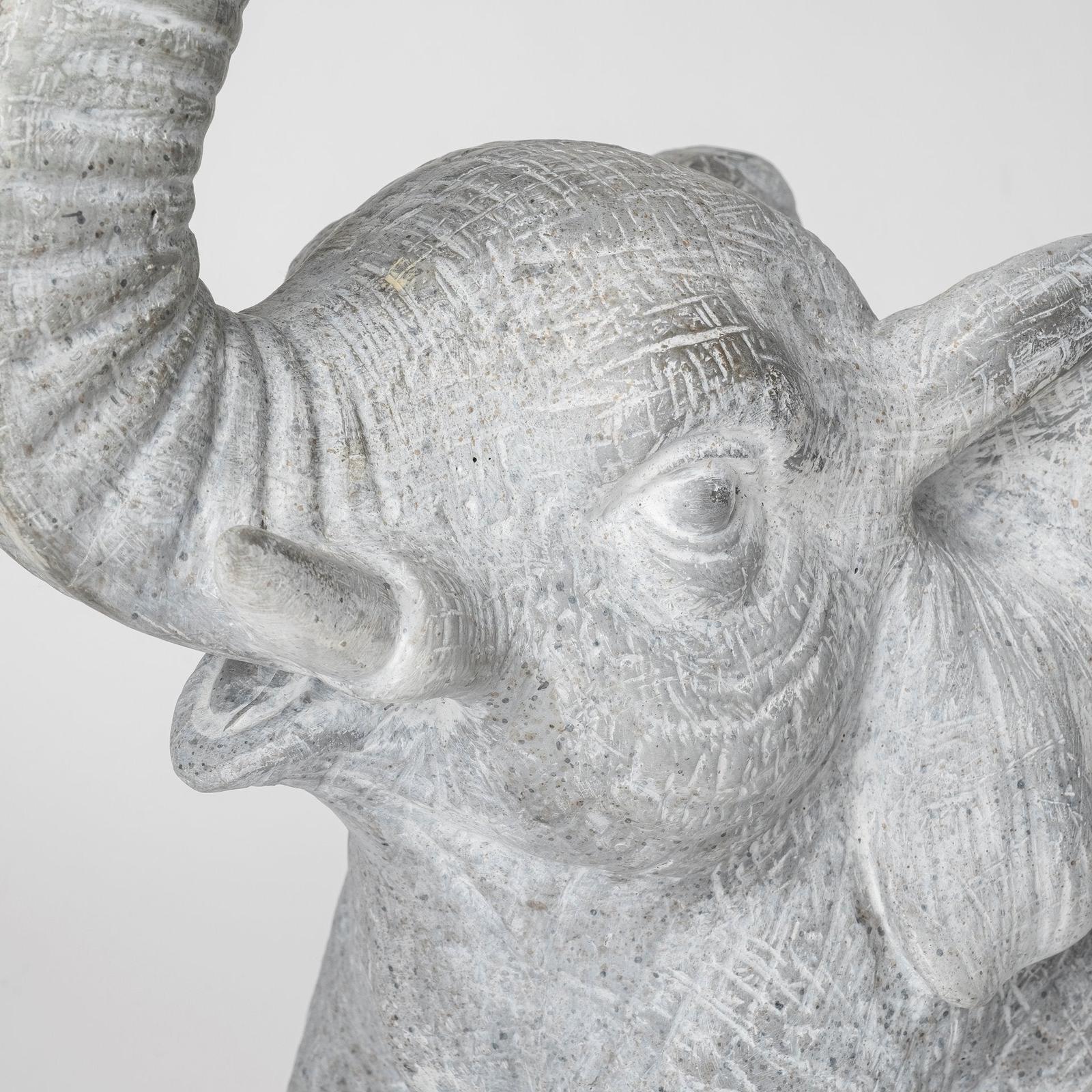 Mercana Tantor Gray Resin Elephant Calf Table Lamp