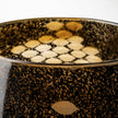 Mercana Mojave Small Black and Gold Detail Glass Vase