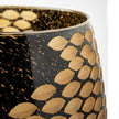 Mercana Mojave Large Black and Gold Detail Glass Vase