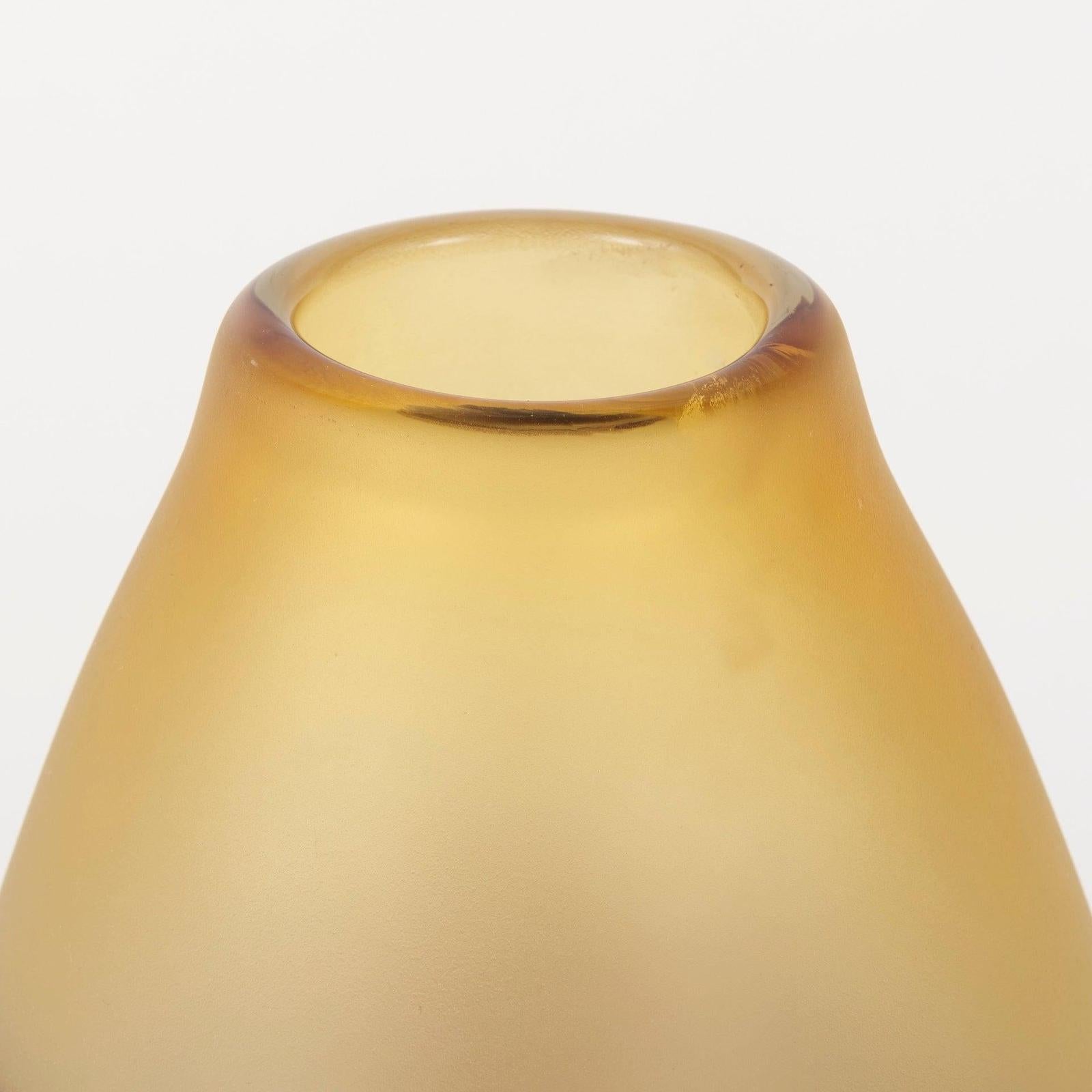 Mercana Pyla Yellow/Brown Glass Sand Dune Inspired Vase