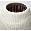 Mercana Reyan Pearl White Ceramic Striped Vase