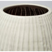 Mercana Reyan Pearl White Ceramic Striped Vase
