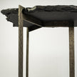 Mercana Shale Black Live-Edge Slate and Iron Console Table Clearance