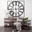 Mercana Trey Brown Wood and Black Iron Console Table