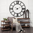 Mercana Trey Square Medium Brown Wooden Three-Tiered Black Iron Frame End/Side Table