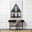 Mercana Vince Black Metal W/Gold Accents 3 Drawer Office Desk