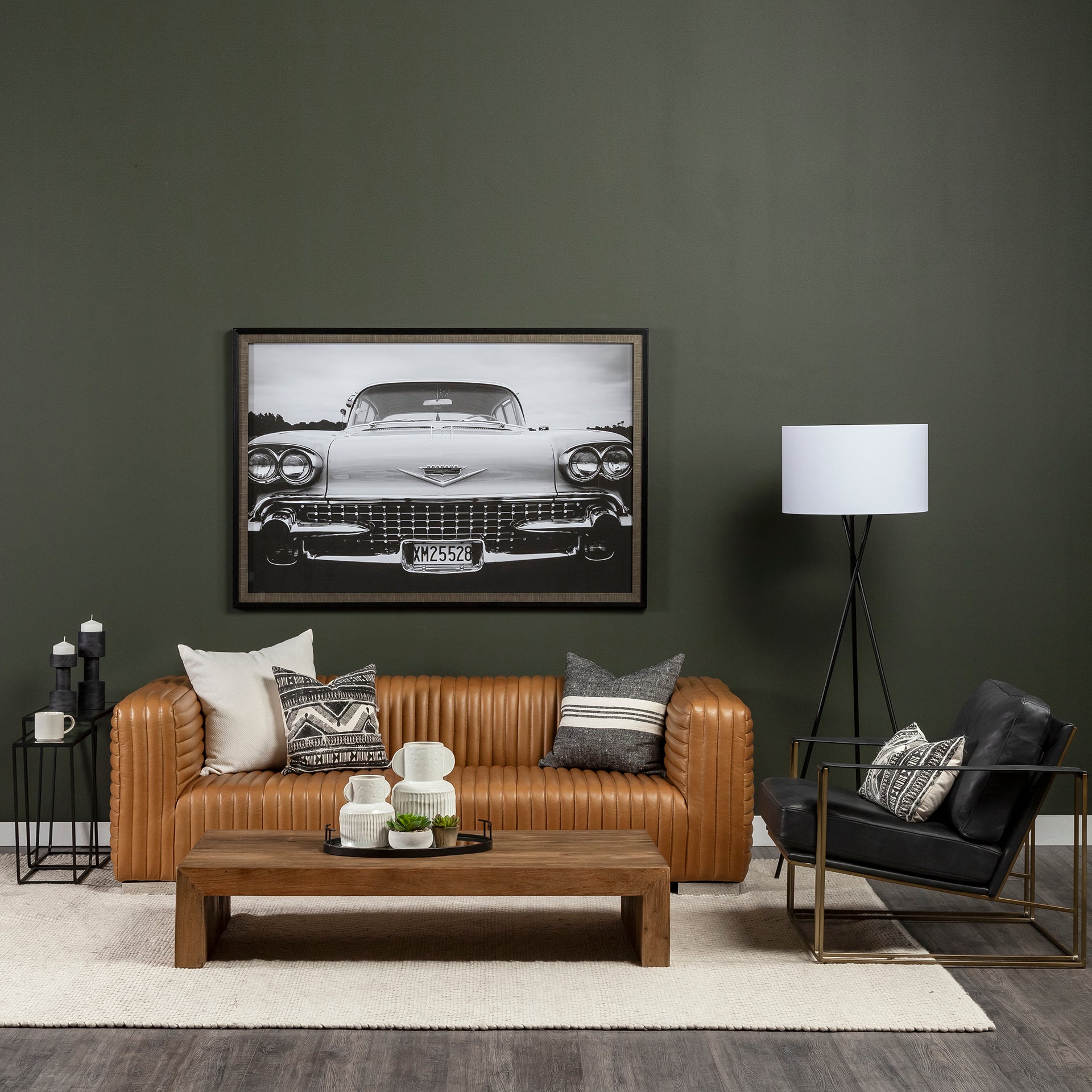 Mercana Watson Gold Metal Frame Accent Chair
