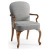 Jonathan Charles Gunby Grey Fruitwood Dining Arm Chair ( 530010-AC-GFA )