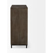 Mercana Argyle Dark Brown And Metal 2 Door Accent Cabinet Clearance