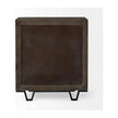 Mercana Argyle Dark Brown And Metal 2 Door Accent Cabinet Clearance