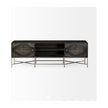 Mercana Hogarth I Dark Brown Solid Wood TV Stand Media Console with Storage, TV up to 81