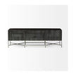 Mercana Hogarth I Dark Brown Solid Wood TV Stand Media Console with Storage, TV up to 81