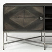 Mercana Hogarth I Dark Brown Solid Wood TV Stand Media Console with Storage, TV up to 81