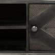 Mercana Hogarth I Dark Brown Solid Wood TV Stand Media Console with Storage, TV up to 81