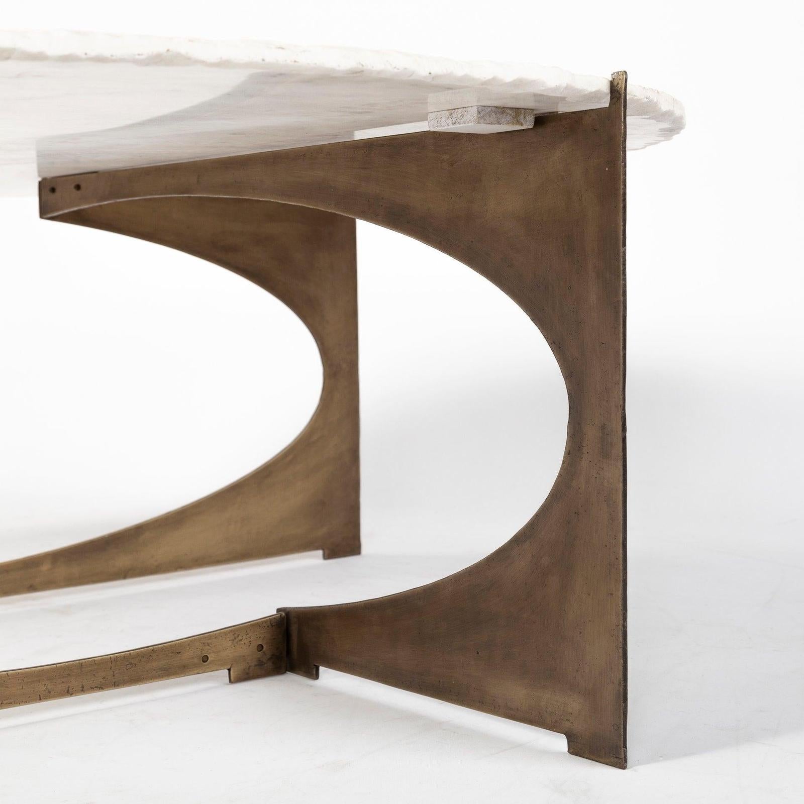 Mercana Reinhold Round Metal Base Coffee Table
