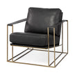 Mercana Watson Gold Metal Frame Accent Chair